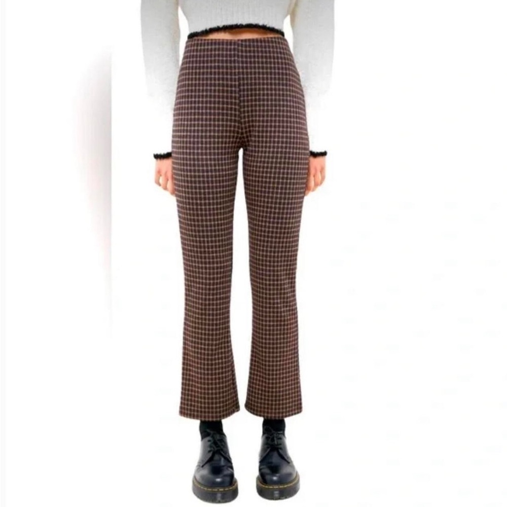 Urban Outfitters Brown Plaid Flair Pants